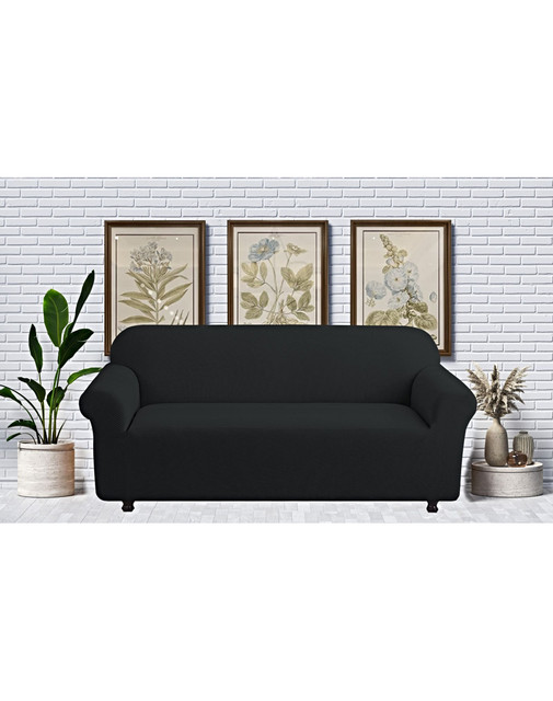 FUNDA PARA SOFA CUADRILLE DE 3 CUERPO NEGRO - 3