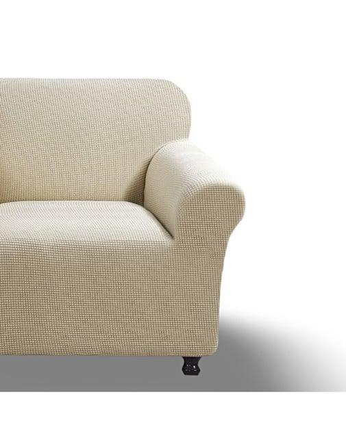 FUNDA PARA SOFA CUADRILLE DE 1 CUERPO BEIGE - 2