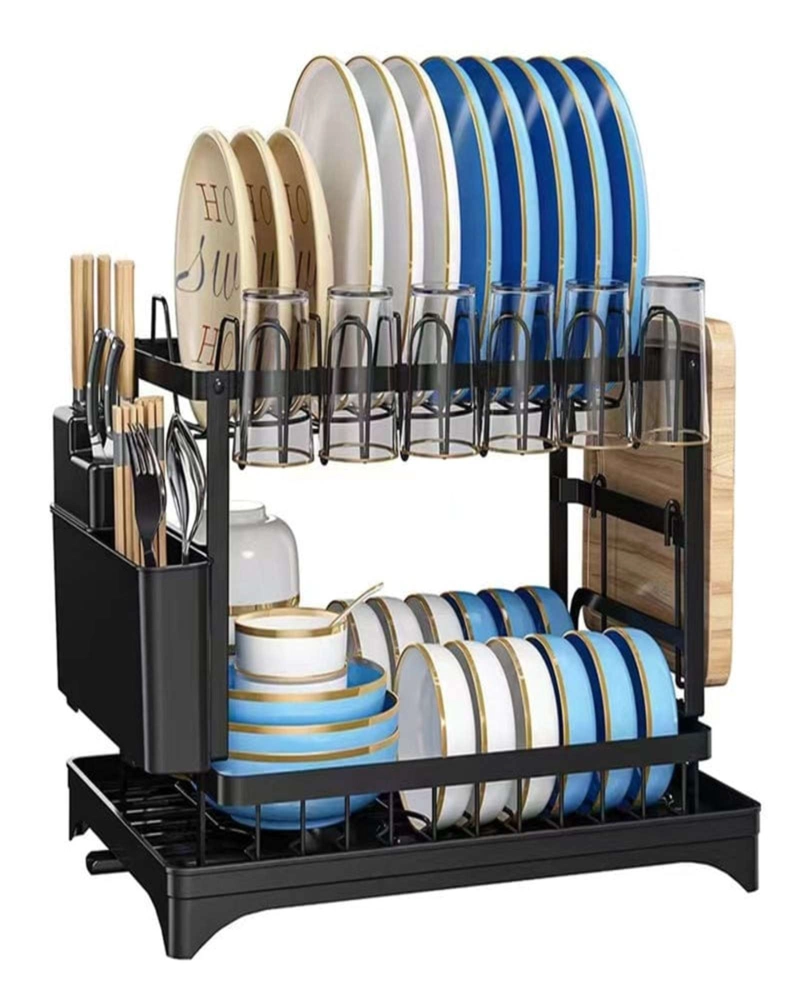 ESCURRIDOR DE PLATOS 2 NIVELES SECAPLATOS MULTIFUNCIONAL - 1