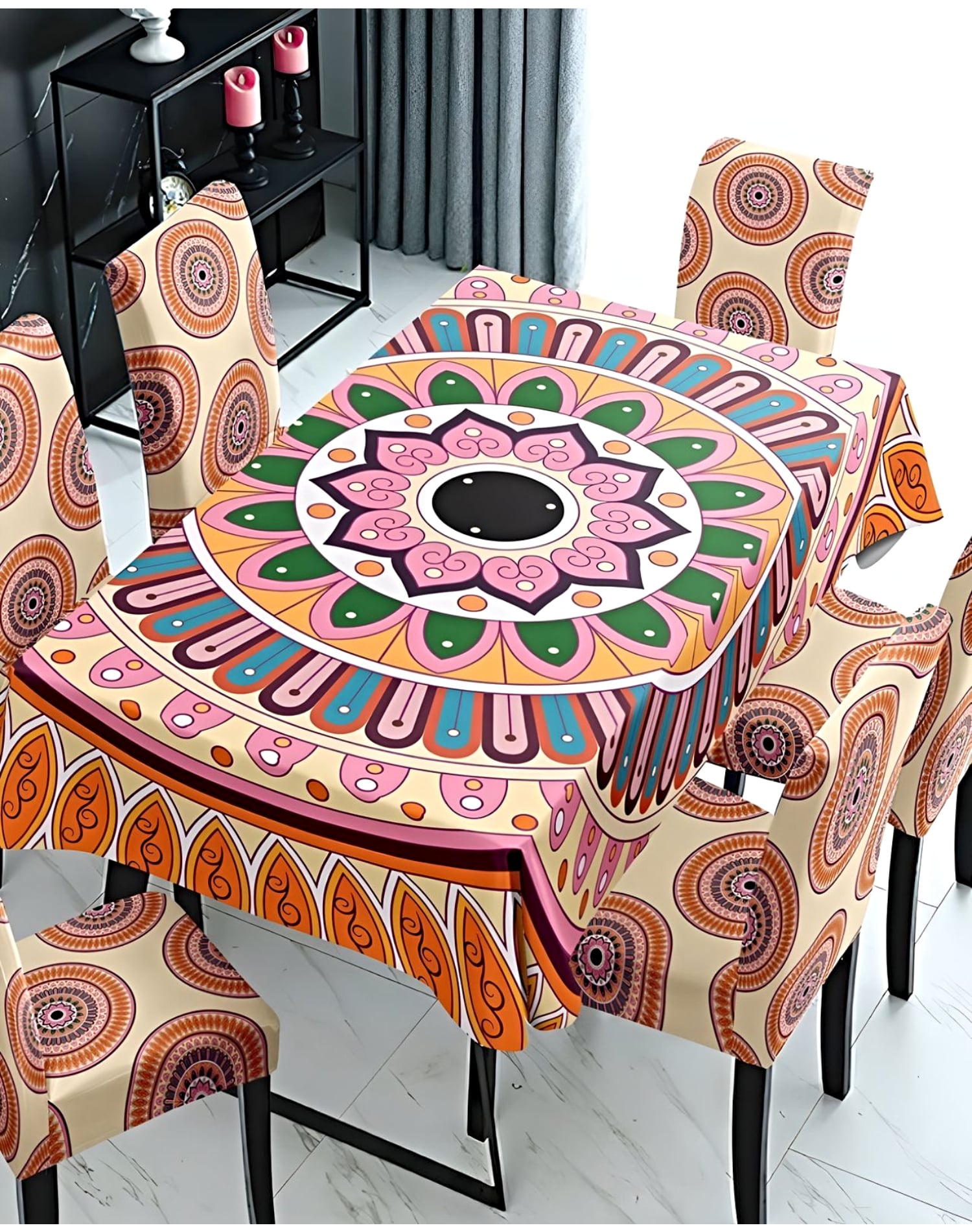 JUEGO MANTEL DE COMEDOR MÁS 6 FUNDAS DE SILLA 140X 220 CMM3 - 2