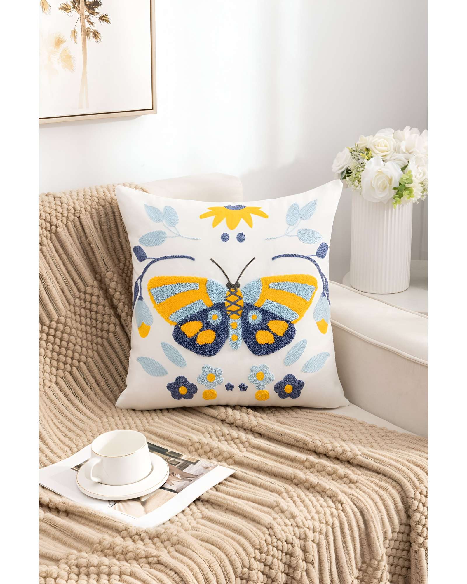 SET DE 2 FUNDAS BORDADAS 45X45 C59 - 3