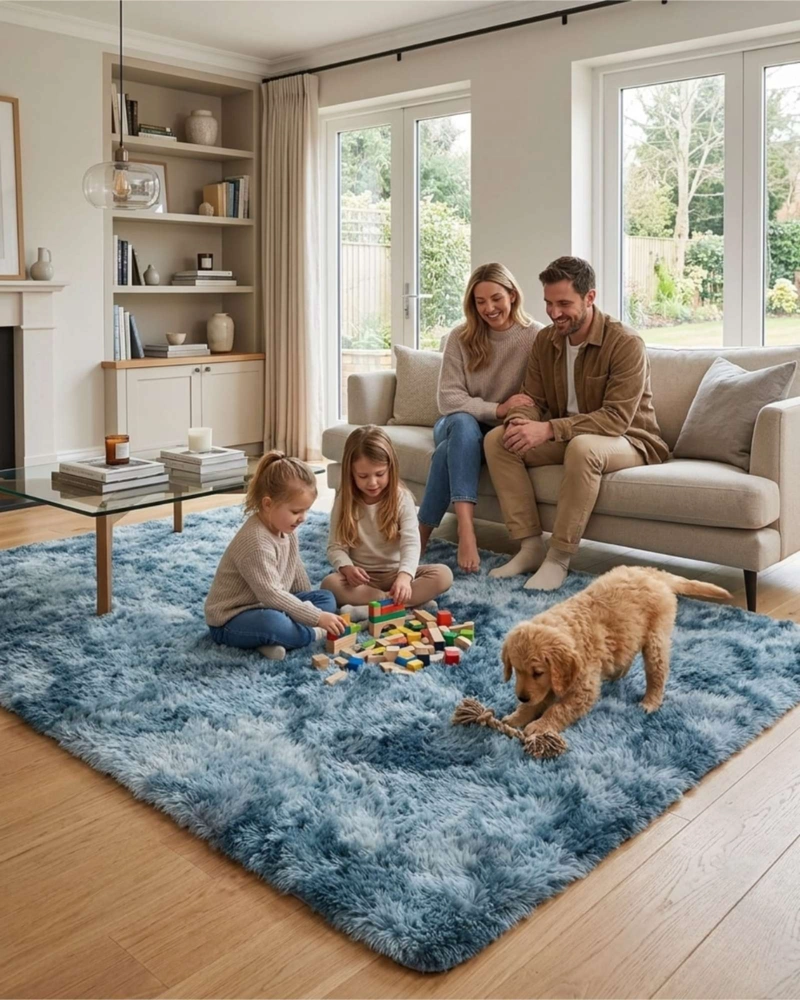 ALFOMBRA SHAGGY PELUDA EXTRA SUAVE VERANO / INVIERNO 180 X 200 CM - 1