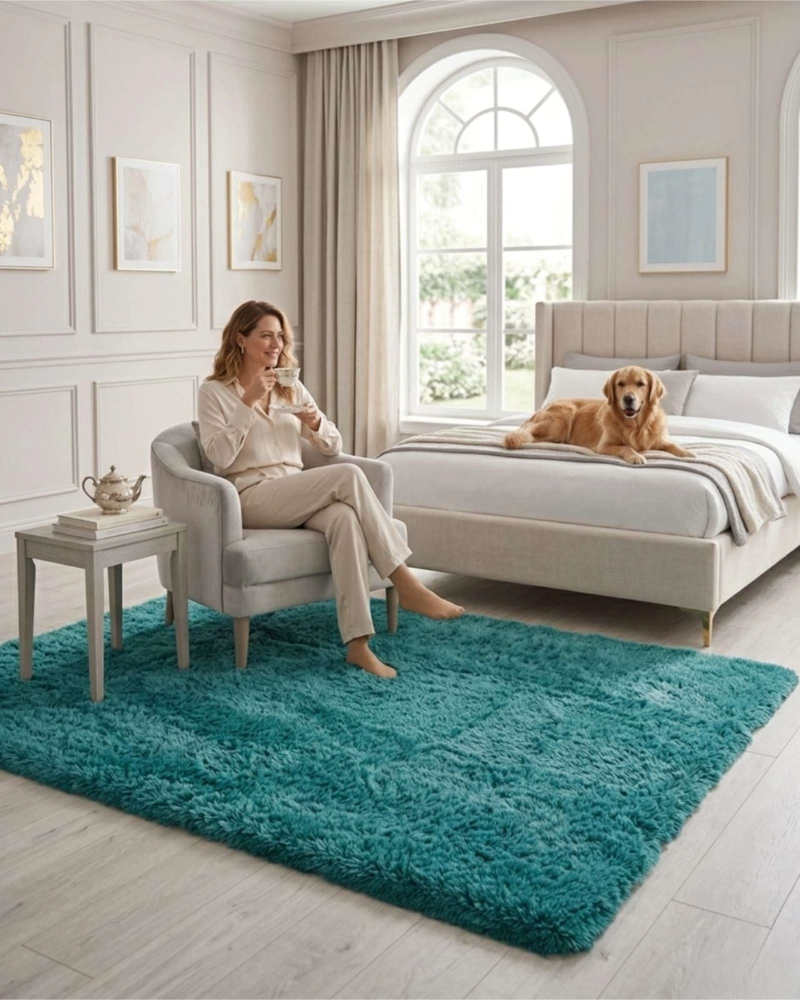 ALFOMBRA SHAGGY PELUDA EXTRA SUAVE VERANO / INVIERNO 240 X 200 CM - 1