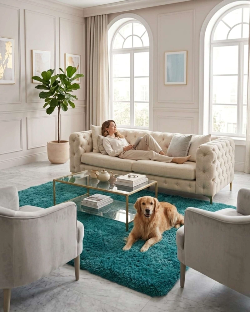 ALFOMBRA SHAGGY PELUDA EXTRA SUAVE VERANO / INVIERNO 240 X 200 CM - 4