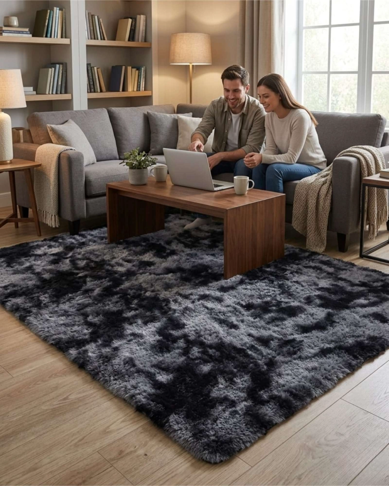 ALFOMBRA SHAGGY PELUDA EXTRA SUAVE VERANO / INVIERNO 240 X 200 CM - 1