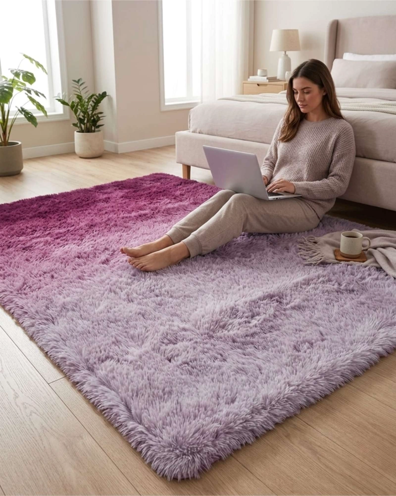 ALFOMBRA SHAGGY PELUDA EXTRA SUAVE VERANO / INVIERNO 240 X 200 CM - 1