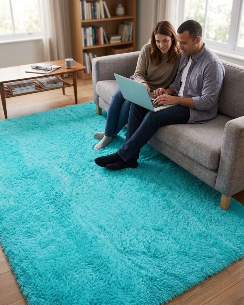 ALFOMBRA SHAGGY PELUDA EXTRA SUAVE VERANO / INVIERNO 180 X 200 CM - 1
