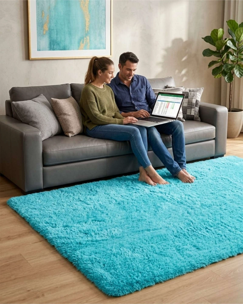 ALFOMBRA SHAGGY PELUDA EXTRA SUAVE VERANO / INVIERNO 180 X 200 CM - 4