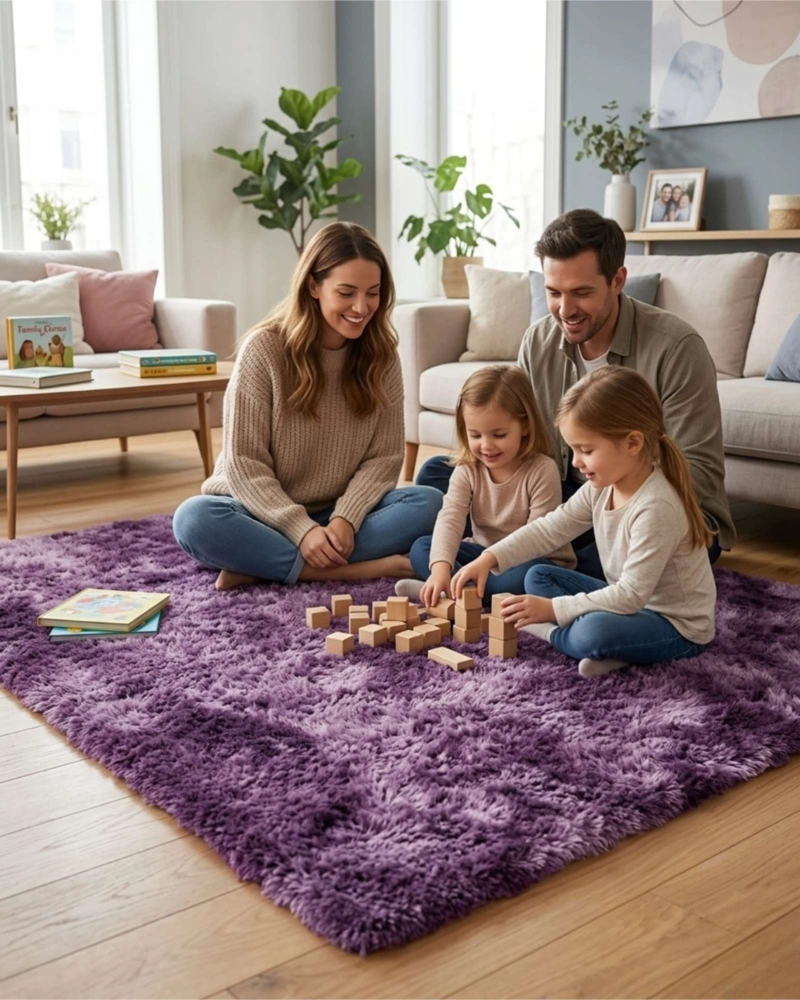 ALFOMBRA SHAGGY PELUDA EXTRA SUAVE VERANO / INVIERNO 180 X 200 CM - 1