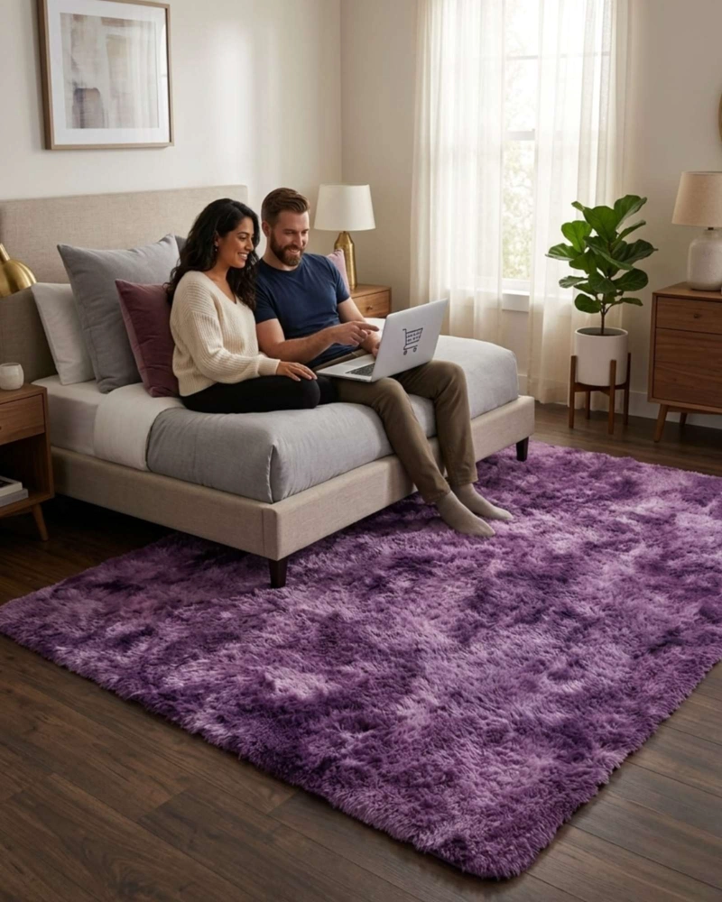 ALFOMBRA SHAGGY PELUDA EXTRA SUAVE VERANO / INVIERNO 180 X 200 CM - 2