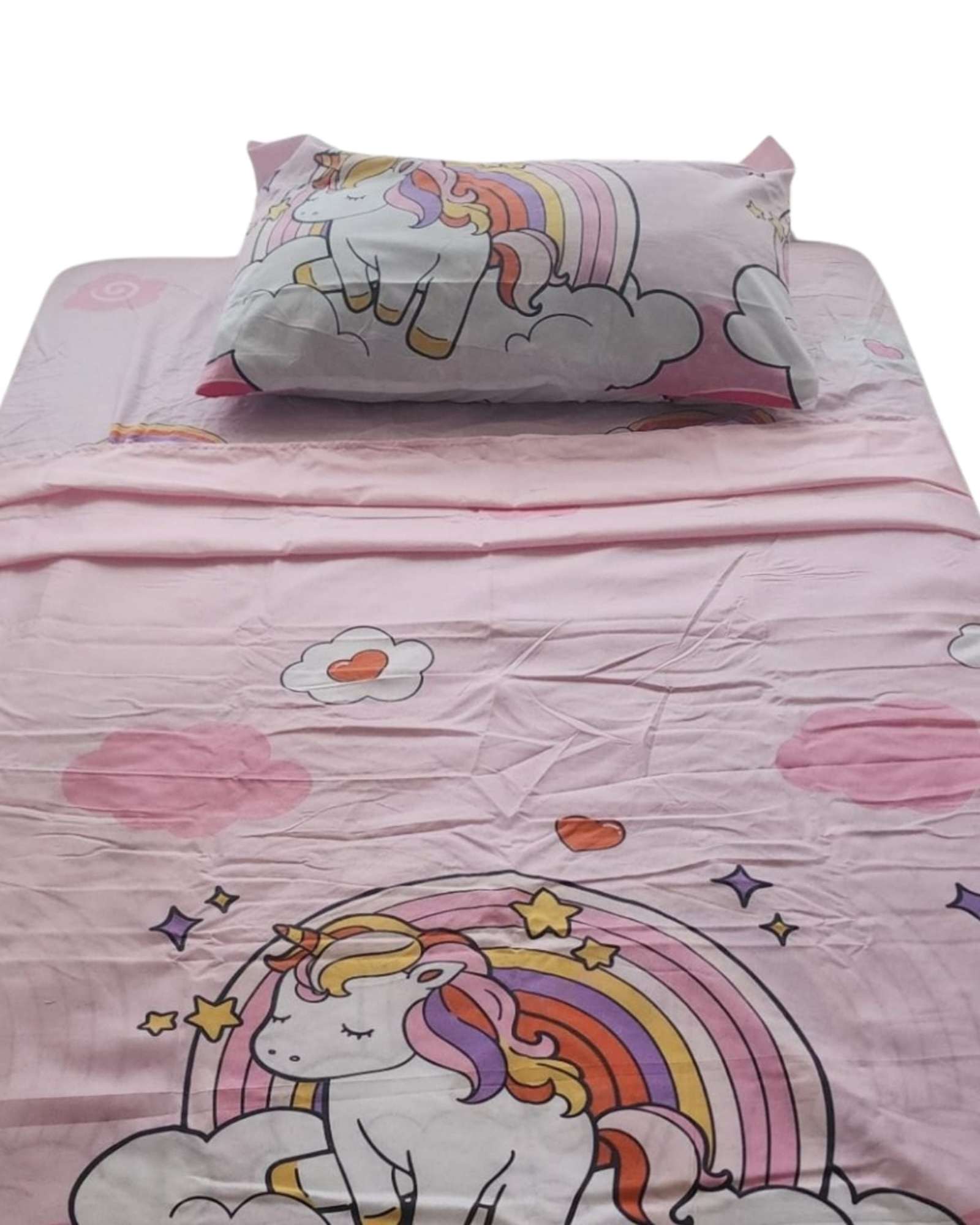 SABANA INFANTIL PLAZA Y MEDIA UNICORNIO NIÑA - 1