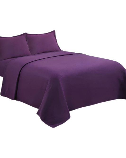 JUEGO DE SÁBANA DE POLAR KING MORADO - 4