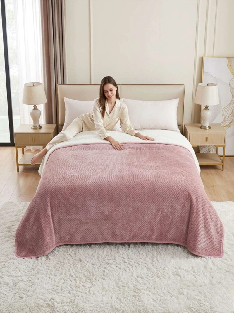 FRAZADA CON CHIPORRO ELEGANTE  KING 230X250CM ROSA - 6
