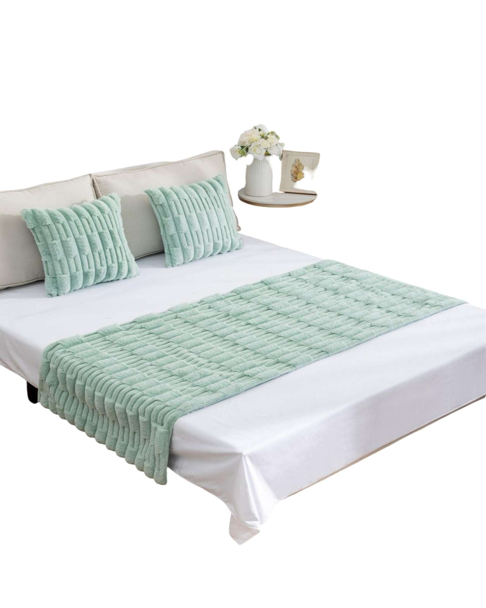 PIECERA SIN FUNDAS DISEÑO BAMBU VERDE MENTA - 1