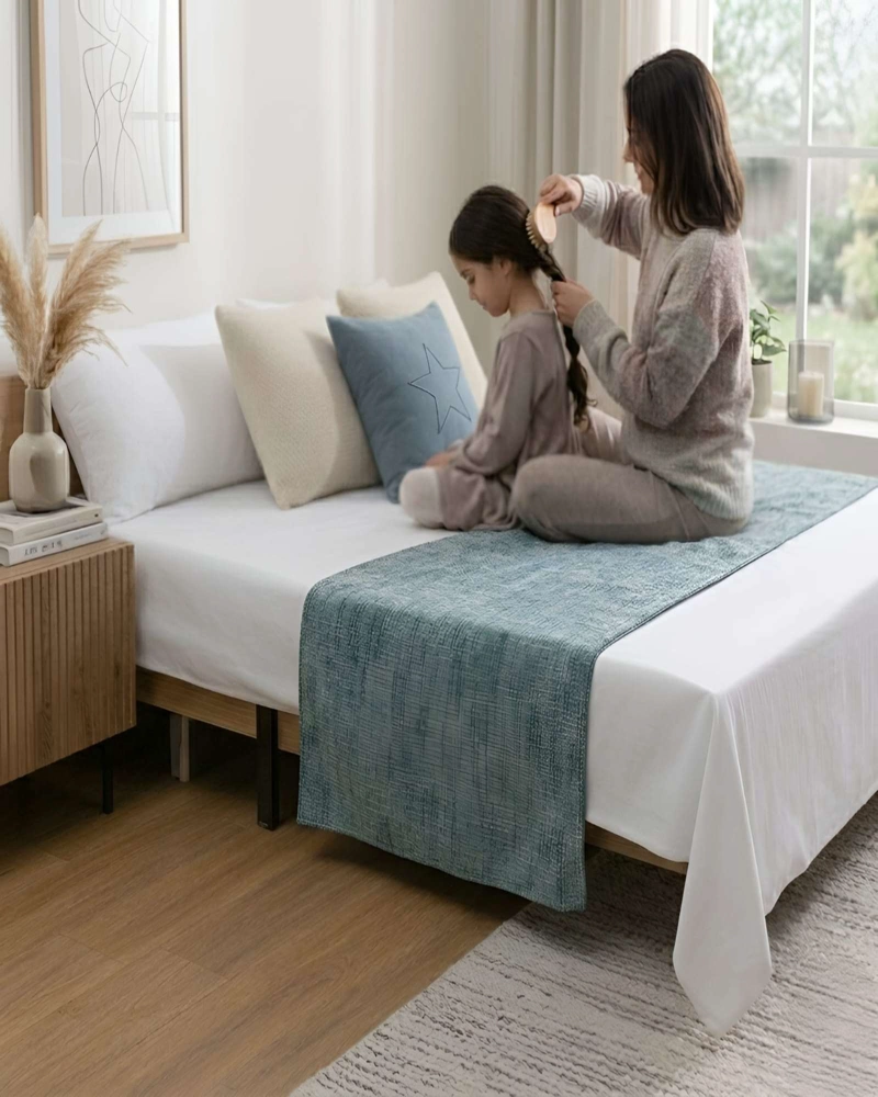 PIECERA CHENILLE CRUZ DALE UN TOQUE DE ELEGANCIA A TU DORMITORIO - 4