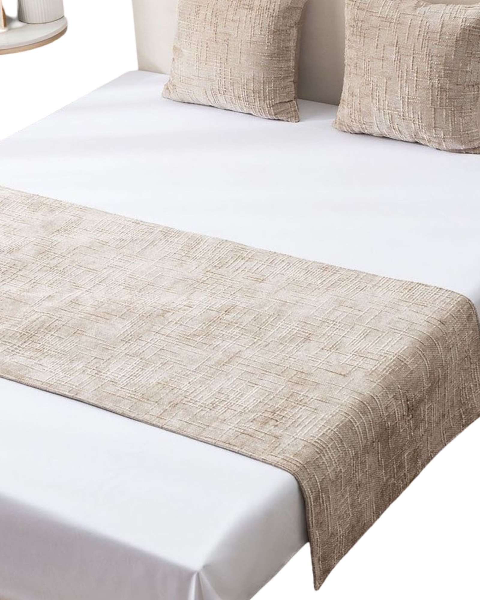 PIECERA MAS 2 FUNDAS MODELO CHENILLE BEIGE - 2