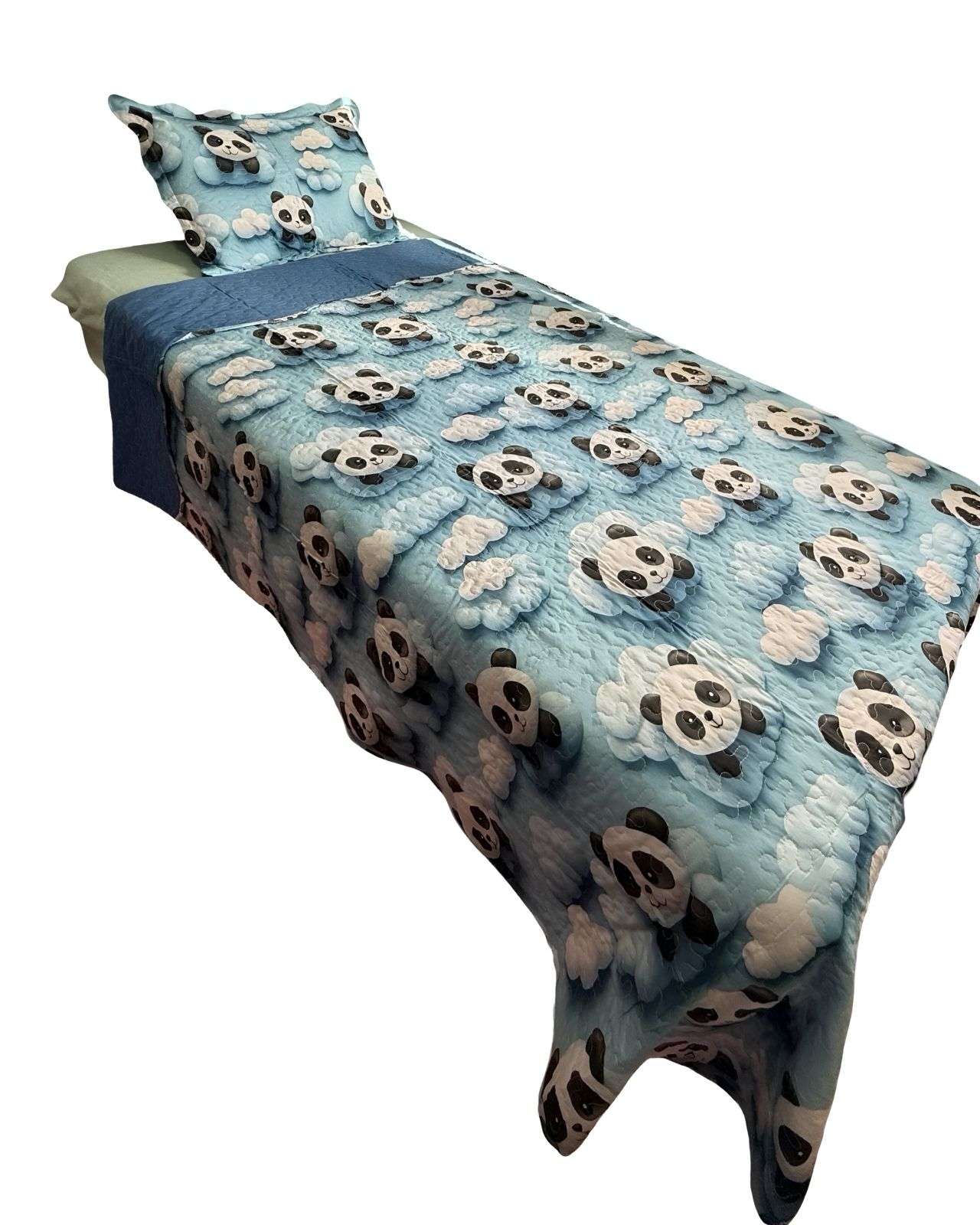 CUBRECAMA QUILT DE VERANO NIÑA NIÑO INFANTIL PANDA - 2