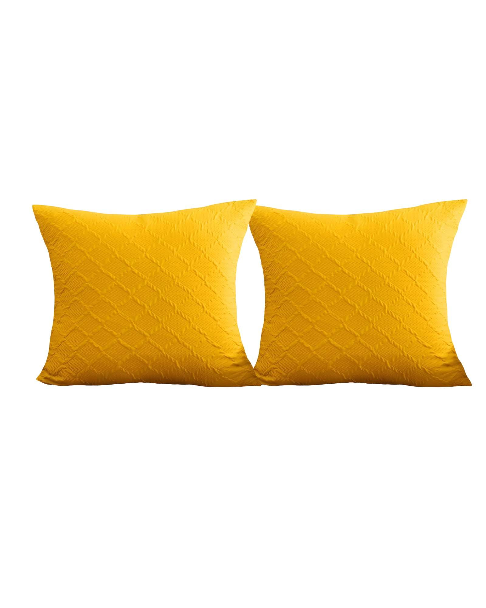 PACK DE 2 FUNDAS DE TERCIOPELO TRENZADO EN COLOR AMARILLO - 2
