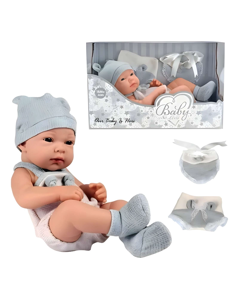 MUÑECA BEBE  REALISTA NIÑA INFANTIL BABYDOLL CELESTE - 3