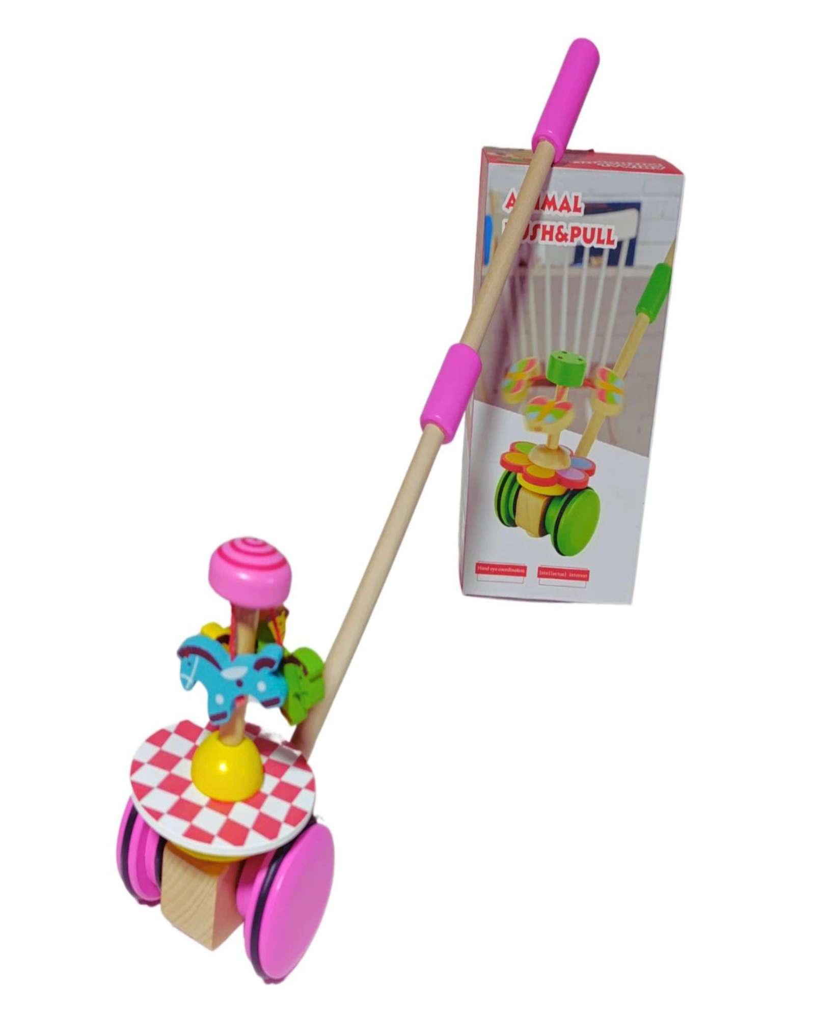 CORREPASILLO DE MADERA NIÑA ROSA - 1