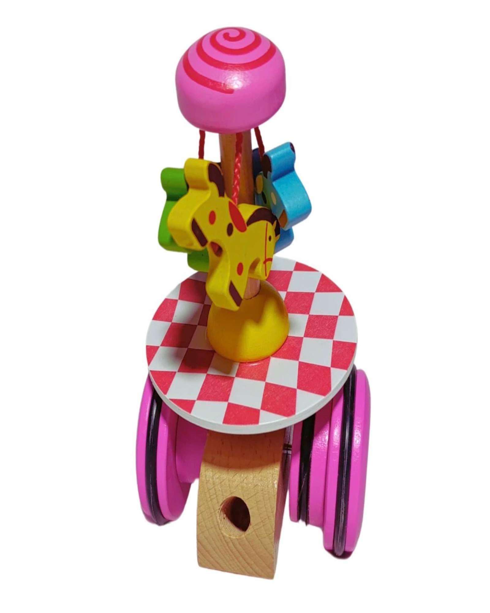CORREPASILLO DE MADERA NIÑA ROSA - 2