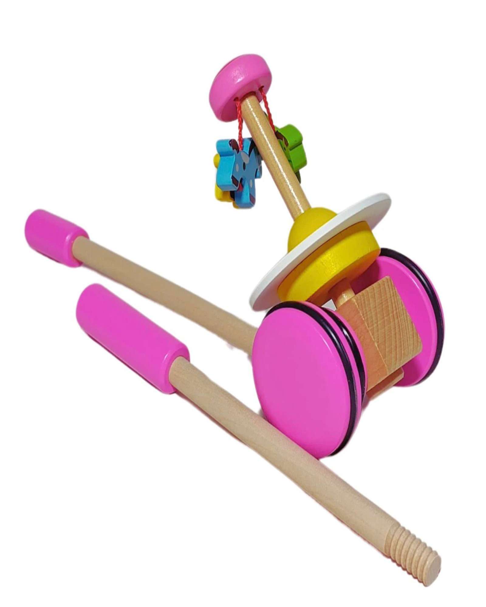 CORREPASILLO DE MADERA NIÑA ROSA - 4