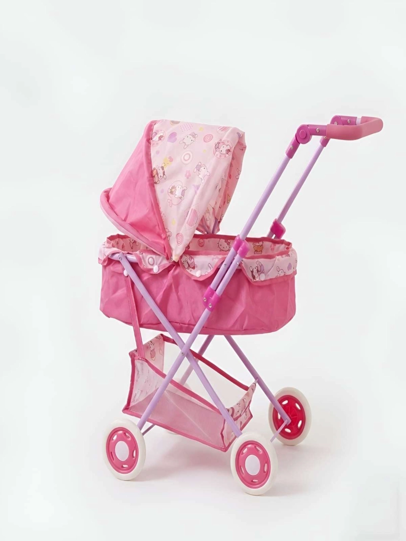 COCHE PARA MUÑECAS TIPO MOISE S CON CANASTO Y TOLDO AJUSTABLE - 3