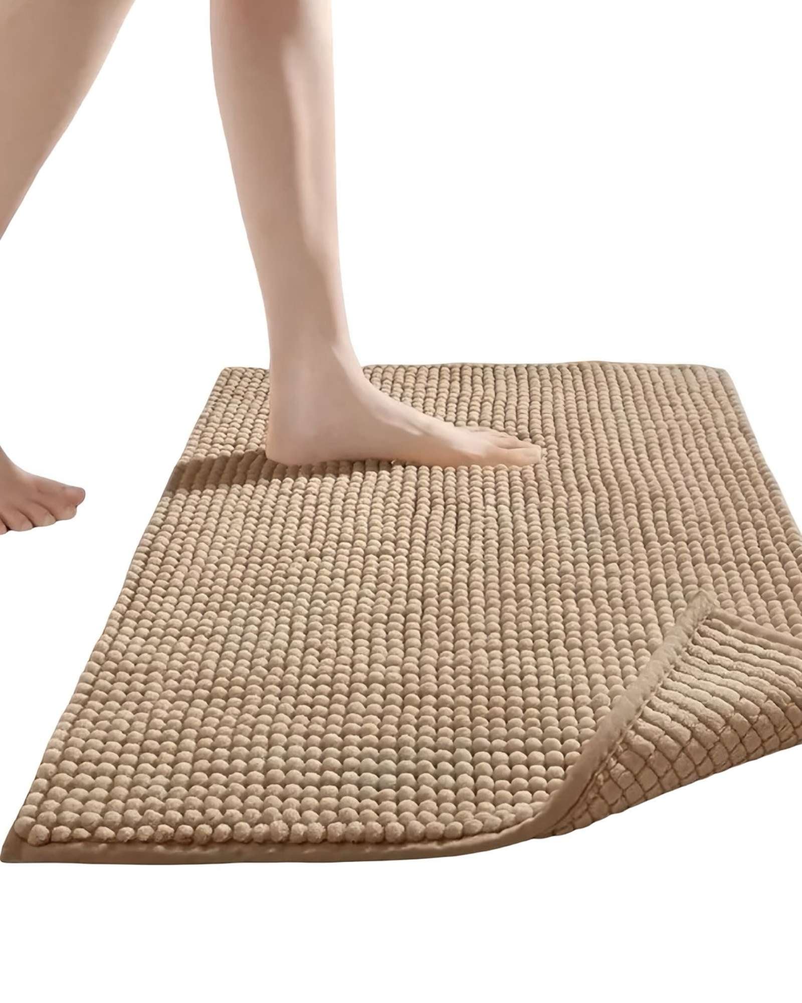 ALFOMBRA DE BAÑO DELGADA BEIGE 40X60 CM - 1