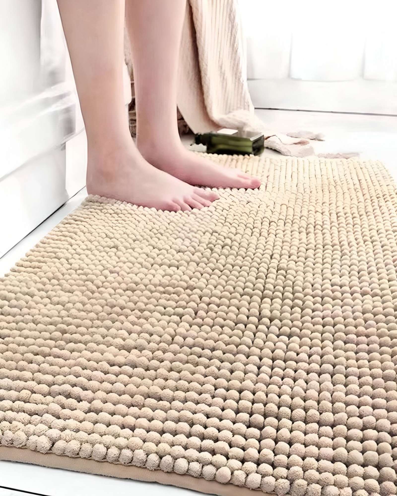 ALFOMBRA DE BAÑO DELGADA BEIGE 40X60 CM - 2
