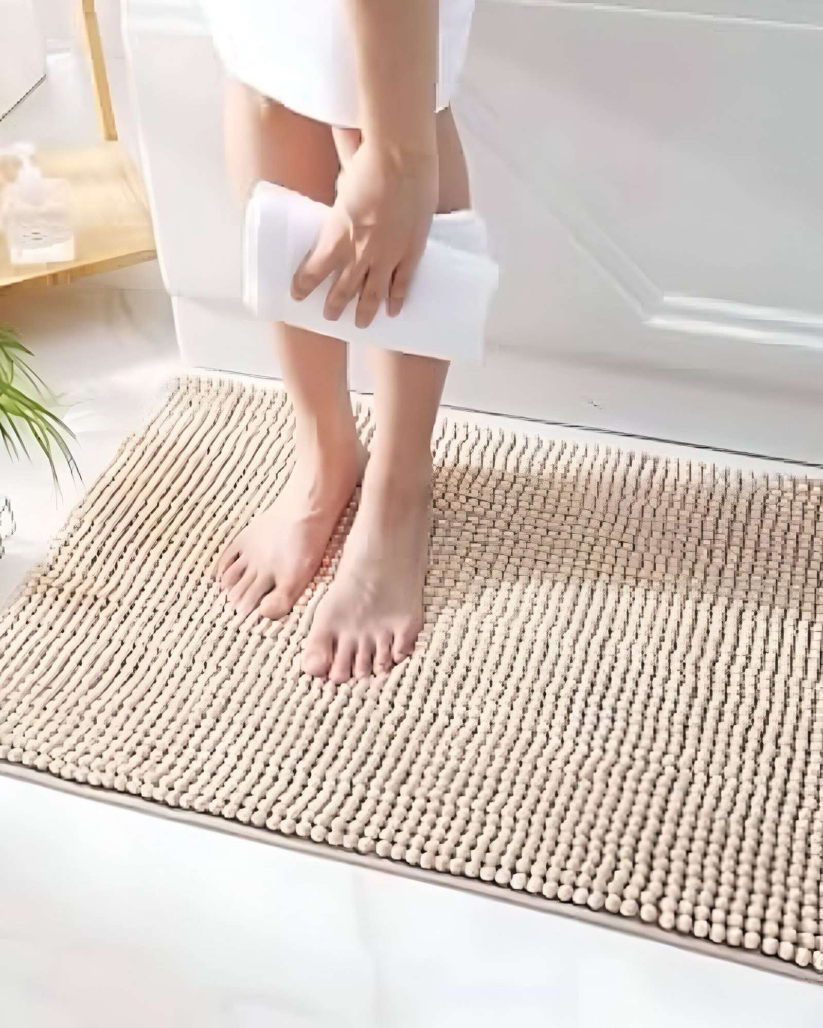 ALFOMBRA DE BAÑO DELGADA BEIGE 40X60 CM - 3