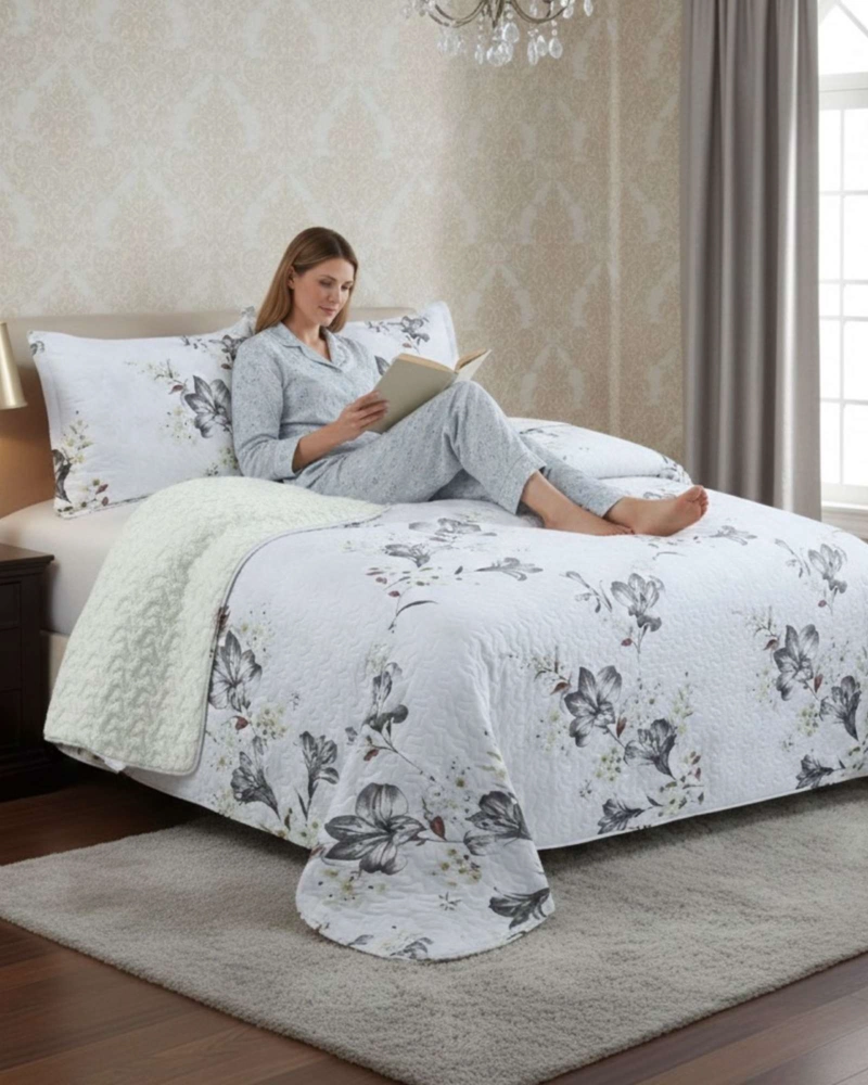 CUBRECAMA QUILT CON SHERPA KING 250 X 270 CM - 2