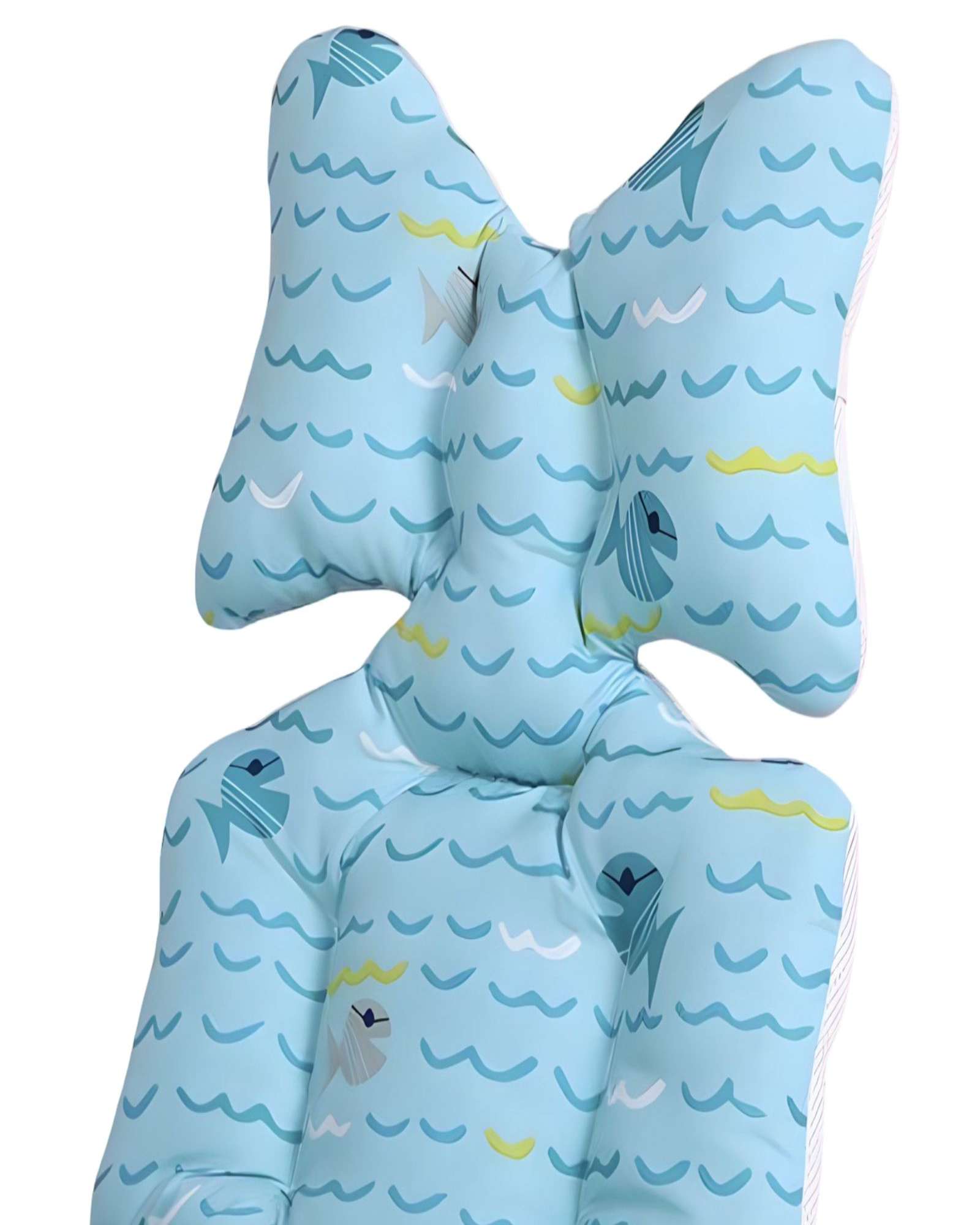 COJIN BEBE ACOLCHADO PARA COCHES O SILLA DE AUTOS CELESTE - 2