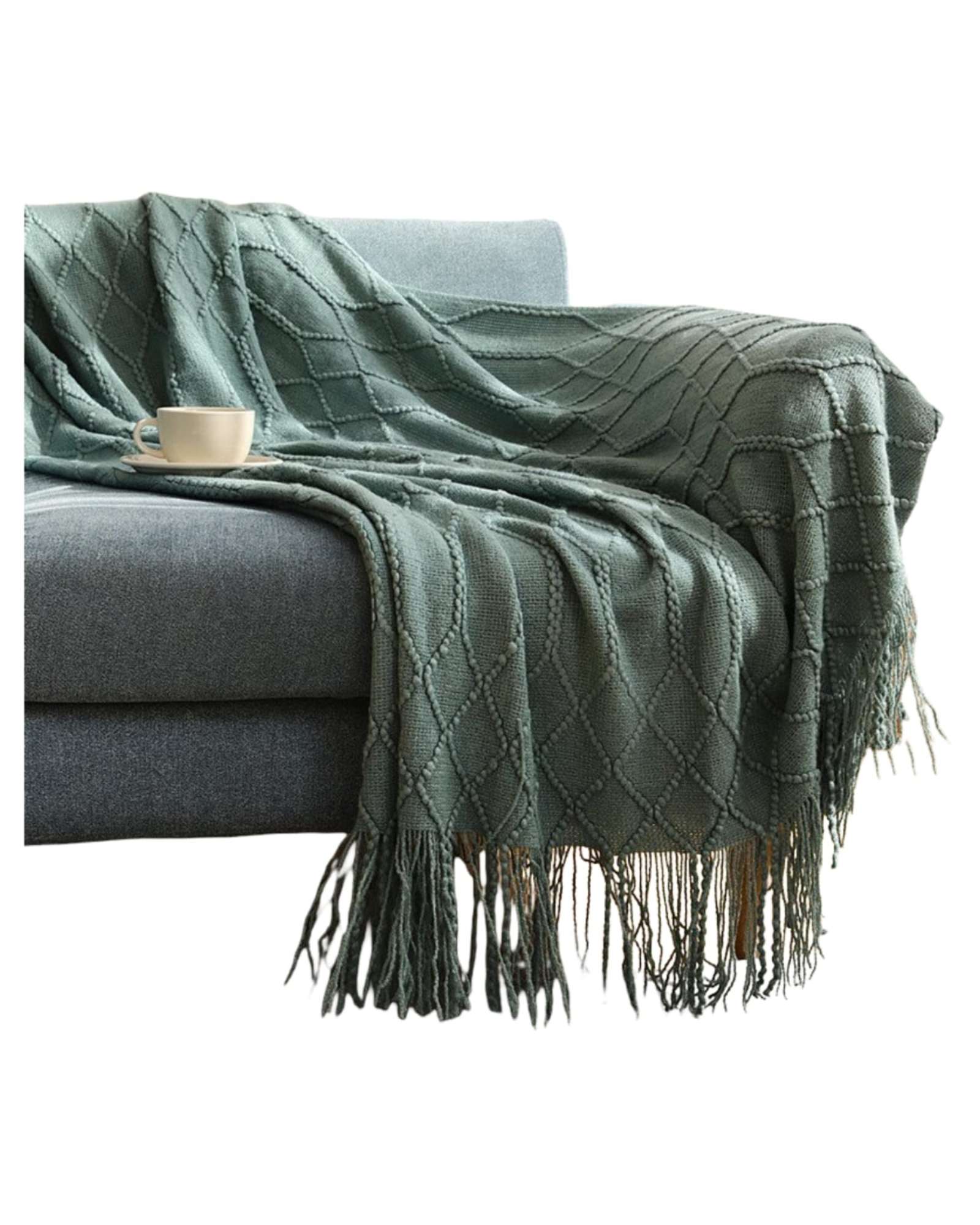 MANTAS TEJIDAS LUJOSAS PARA DECORAR TU SOFA - 3