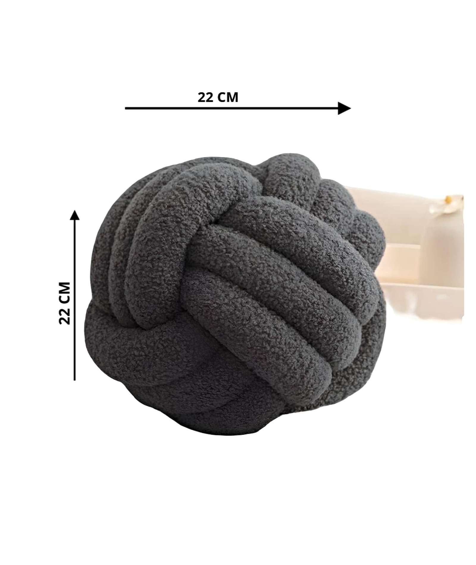 COJIN NUDO GRIS 22 CM - 2