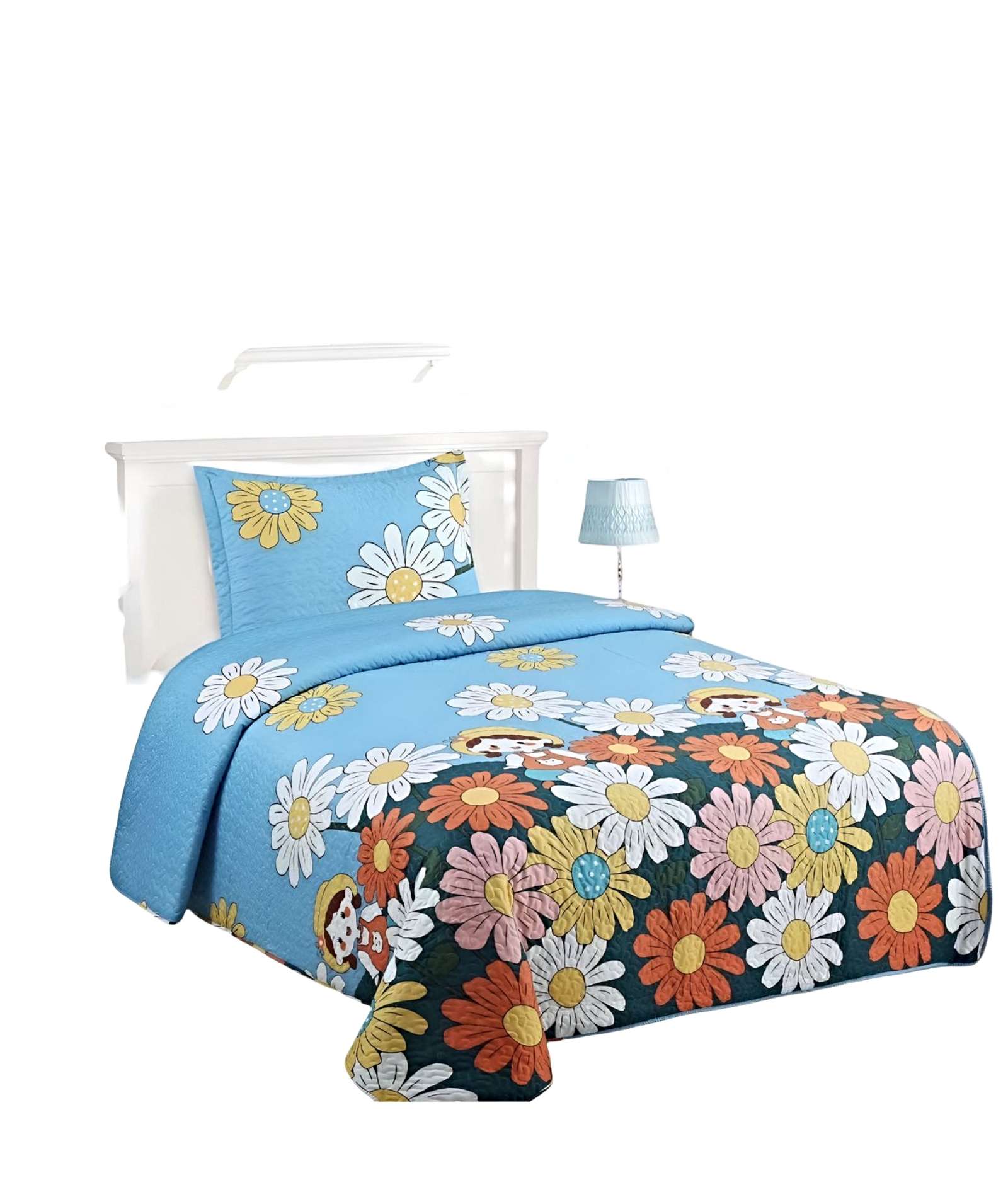 CUBRECAMA QUILT DE VERANO PLAZA Y MEDIA - 2