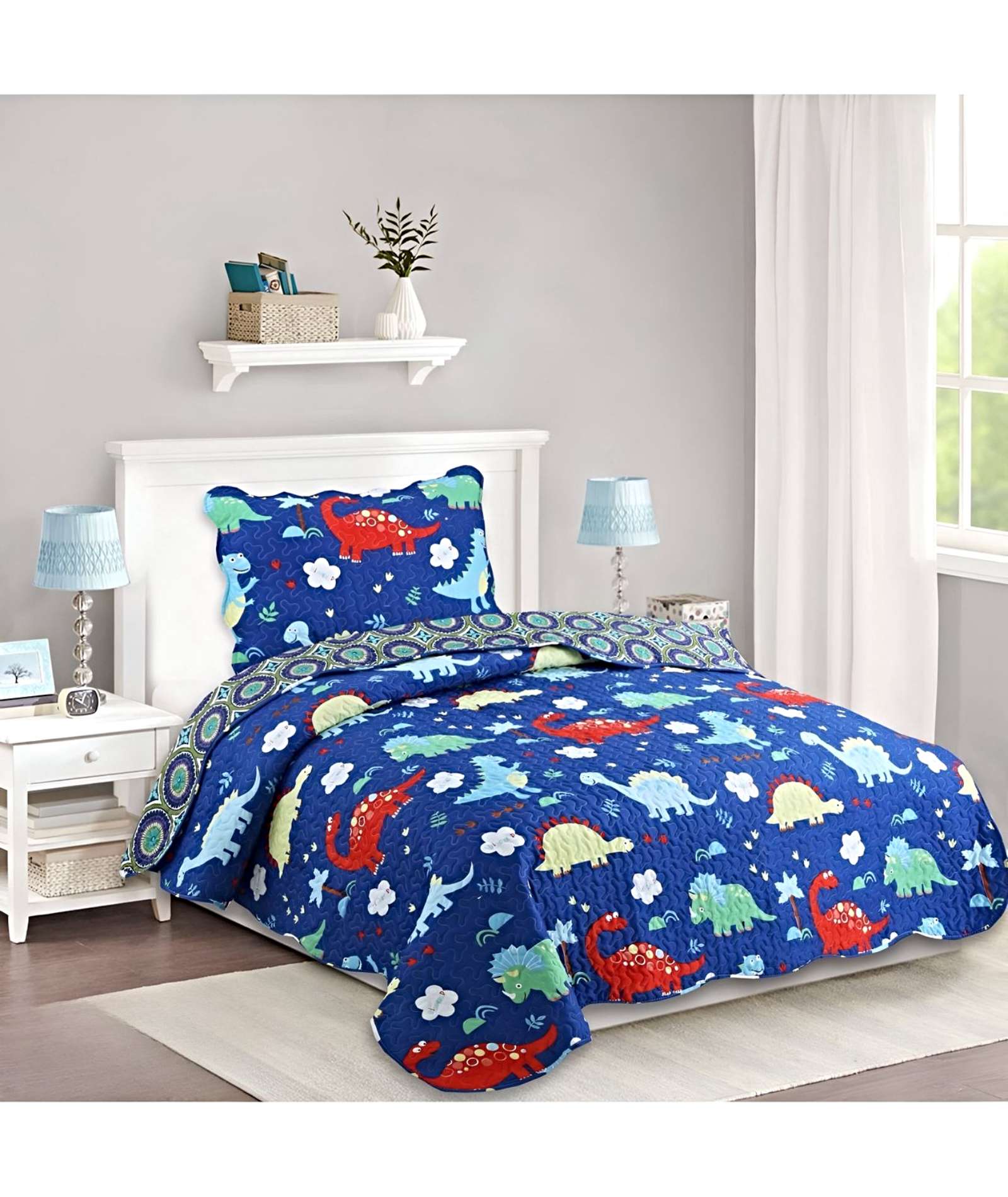 CUBRECAMA QUILT DE VERANO PLAZA Y MEDIA - 3
