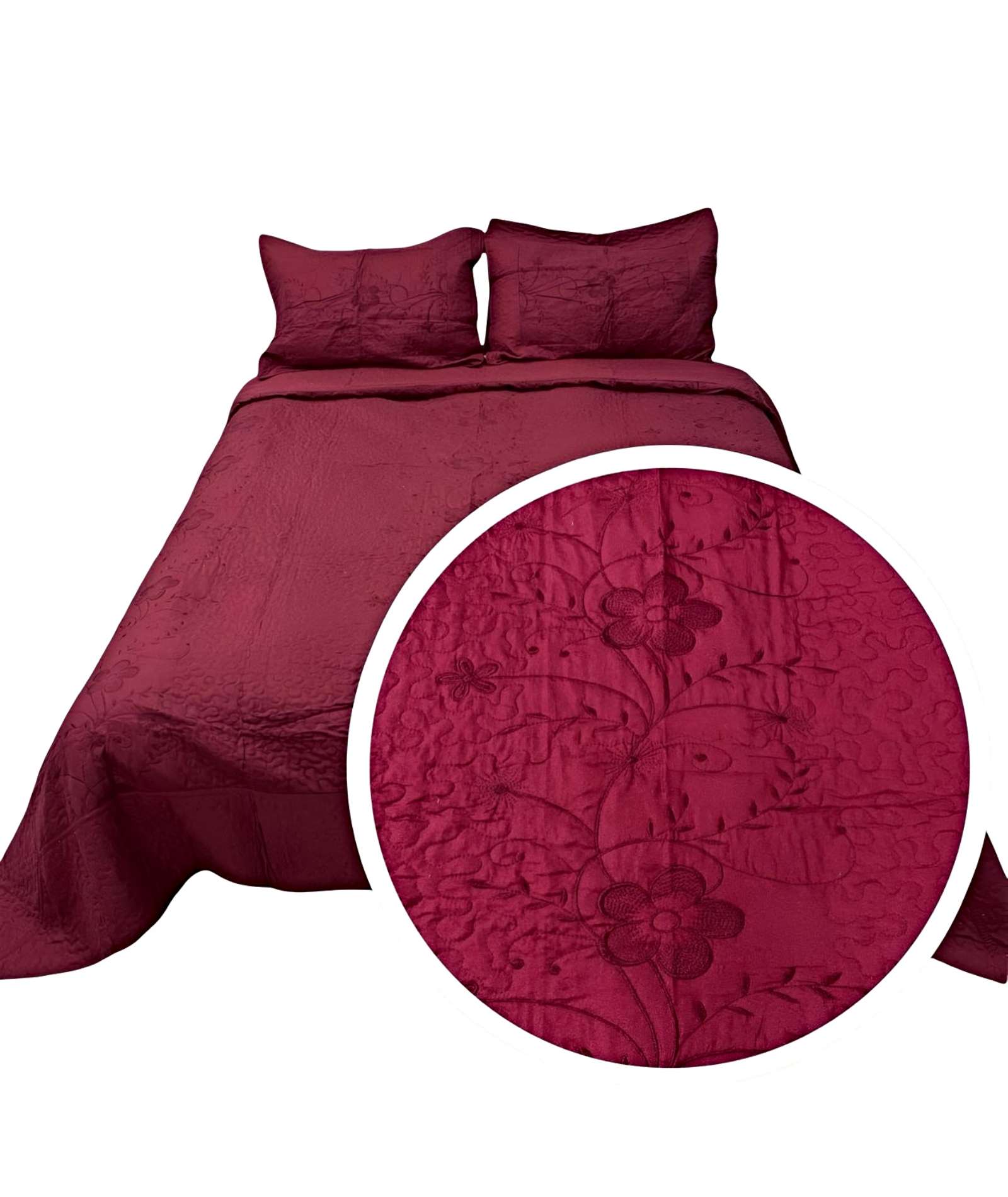 CUBRECAMA QUILT DE VERANO KING-SUPER KING BORDADO - 2