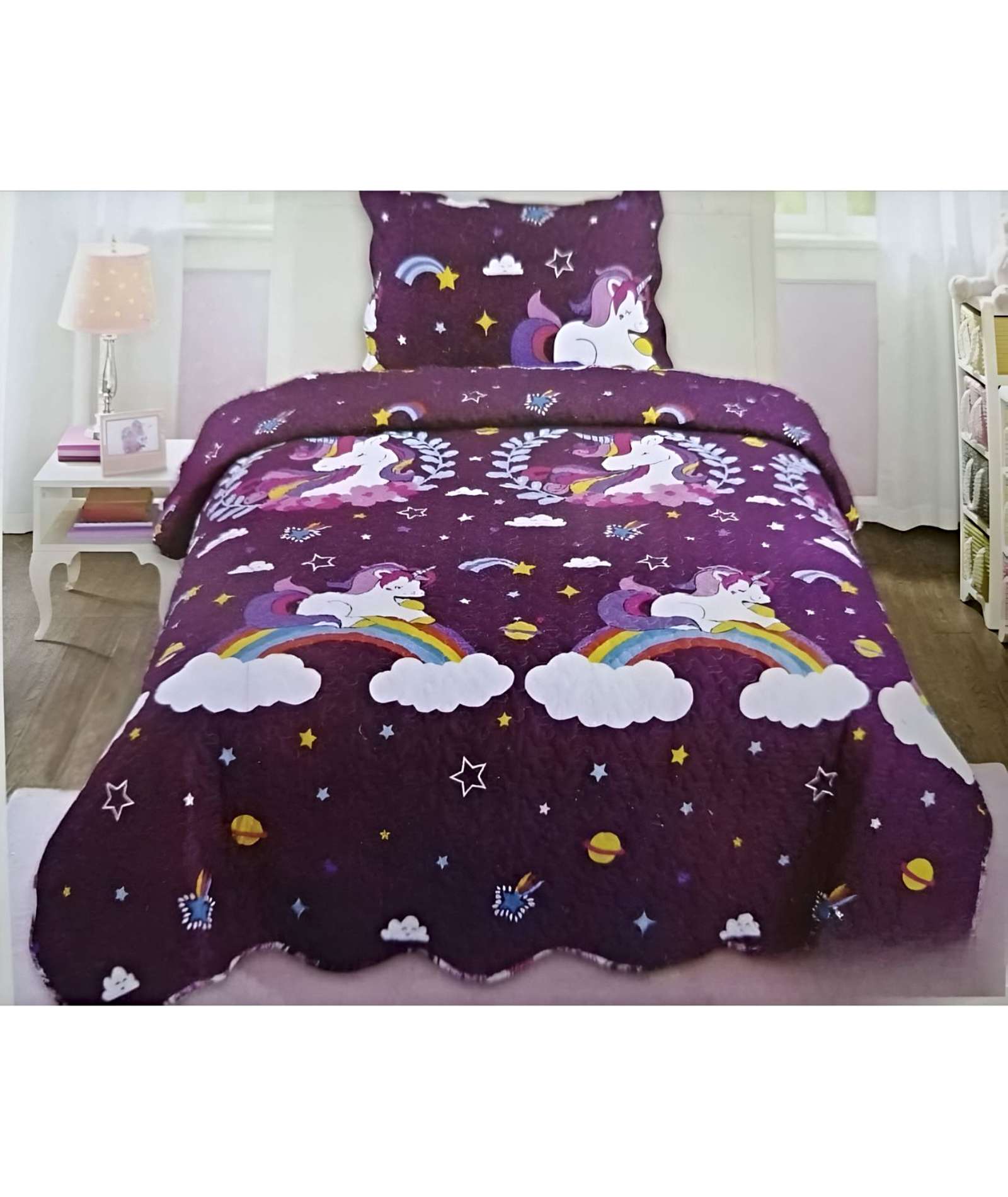 CUBRECAMA QUILT DE VERANO PLAZA Y MEDIA - 3