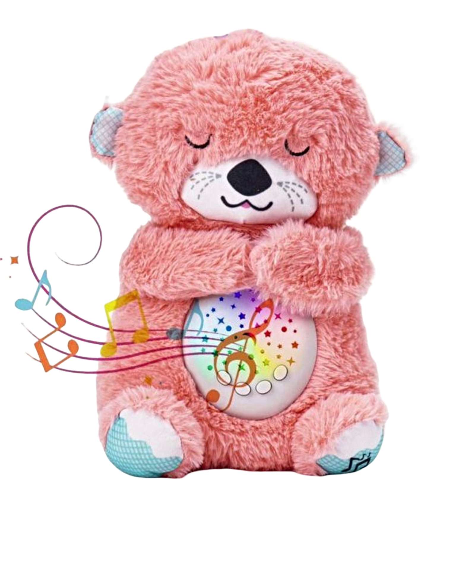 NUTRIA PELUCHE ESPANTACUCO PARA BEBES O NIÑOS ROSA - 1