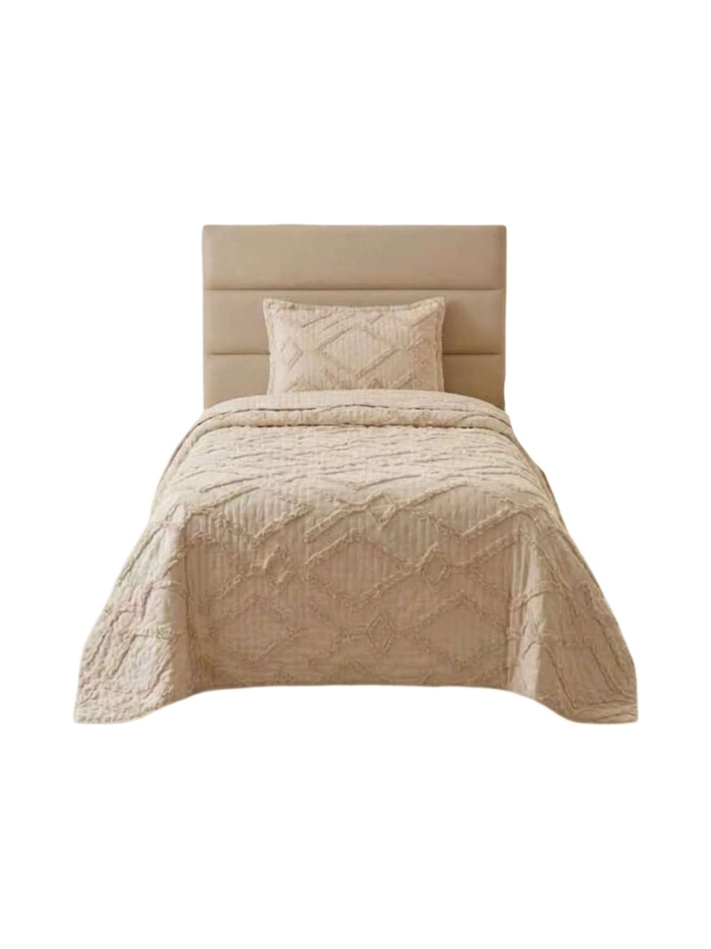QUILT DE VERANO TUFTING LIVIANO DISEÑO GEOME TRICO 1,5 PLAZA - 3