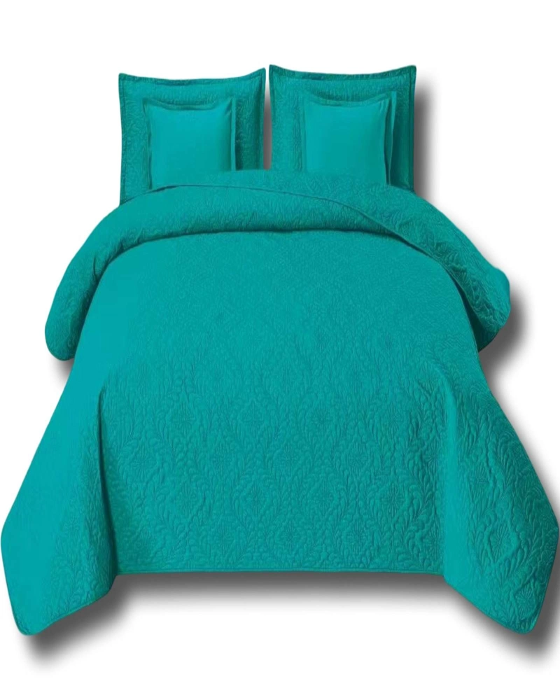CUBRECAMA 9 PIEZAS 2 PLAZAS QUILT MAS SABANAS MAS CORTINA DE TELA - 1