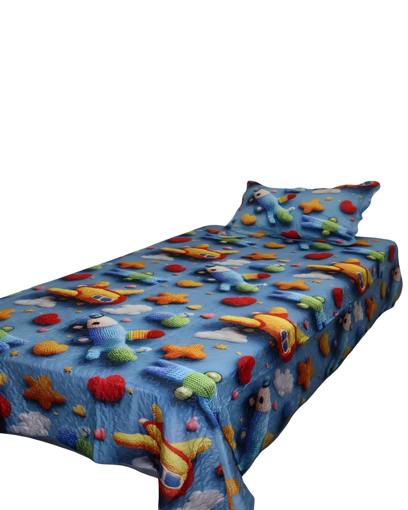 CUBRECAMA DE VERANO 3D PLAZA Y MEDIA 180 X 230 CM V08 - 1