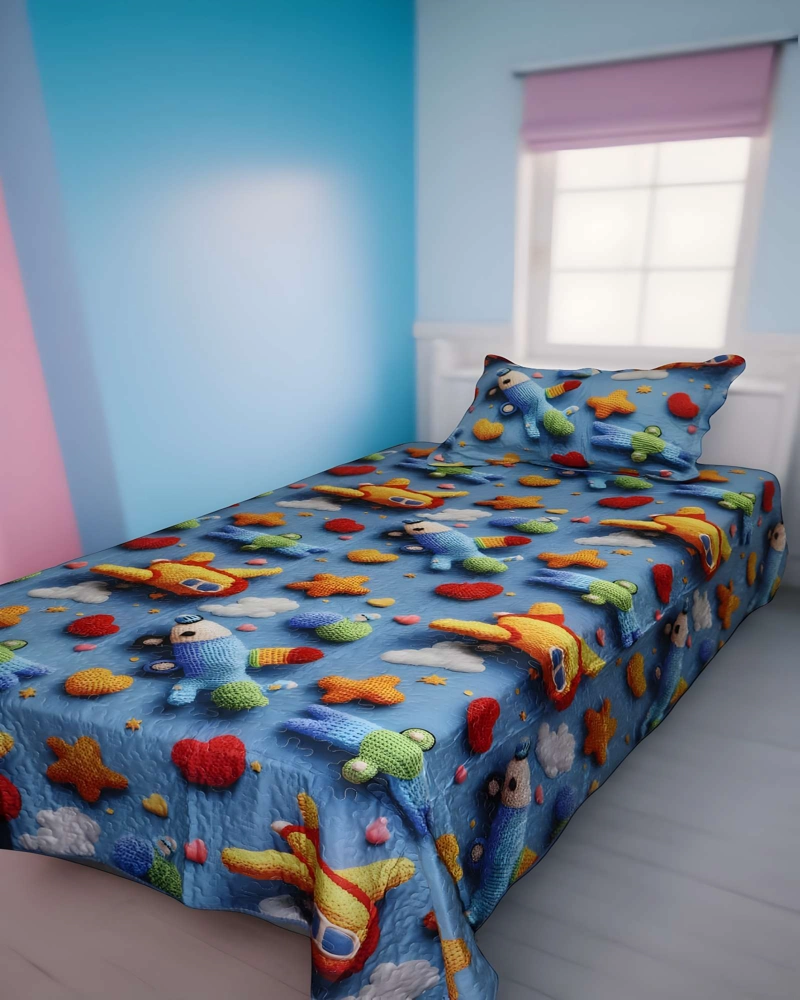 CUBRECAMA DE VERANO 3D PLAZA Y MEDIA 180 X 230 CM V08 - 4
