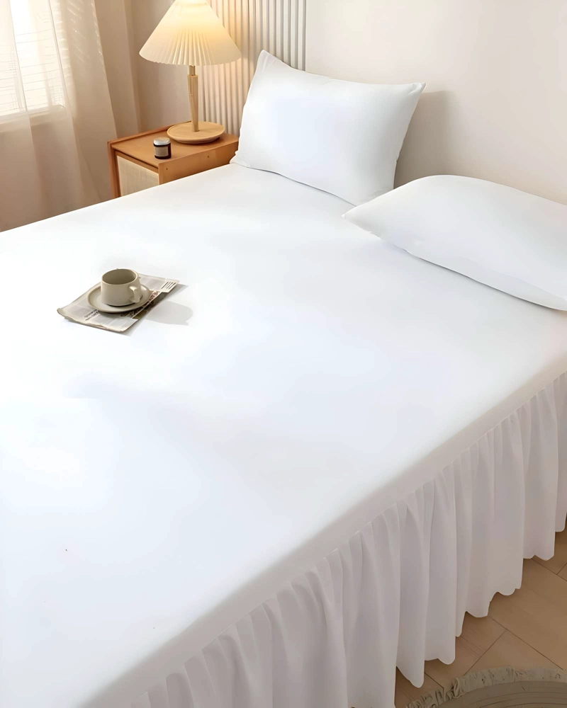 FALDON DE CAMA PROTECTOR BASE DE CAMA 2 PLAZAS 150X200 CM - 4