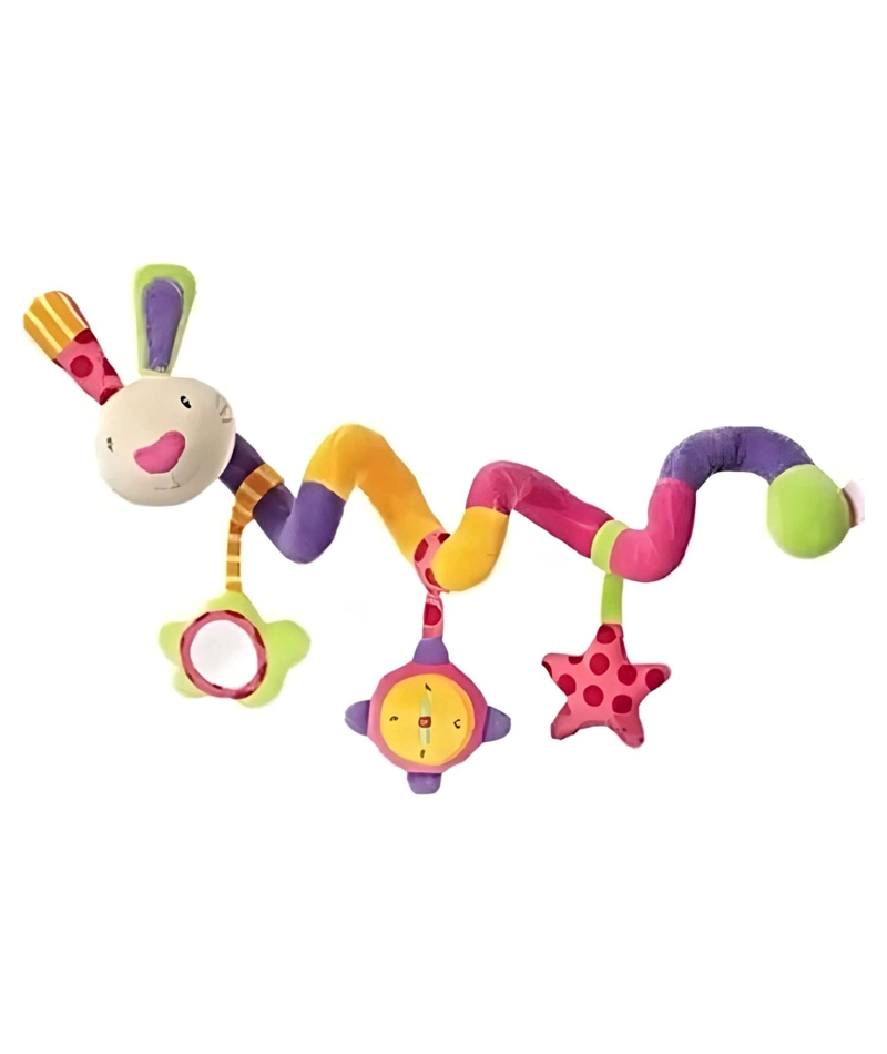 SONAJERO BEBE  ESPIRAL COLGANTE PARA COCHECITO DISEÑO CONEJO - 3