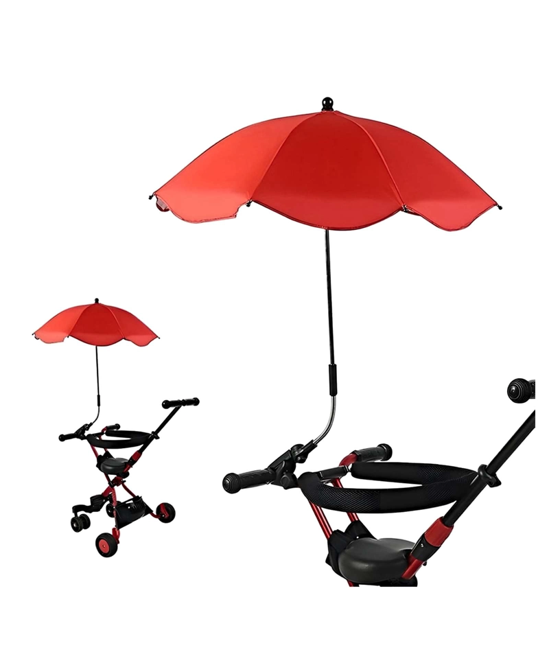 SOMBRILLA PARA COCHECITO DE BEBE  PORTATIL UV ROJO - 1