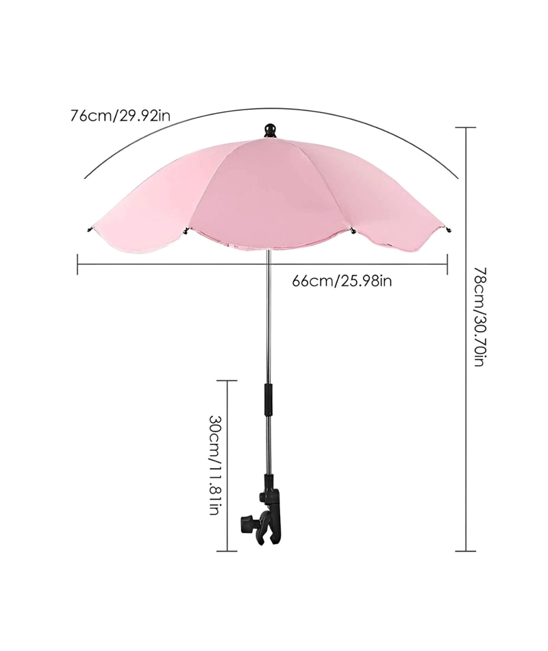 SOMBRILLA PARA COCHECITO DE BEBE  PORTATIL UV ROSA - 2