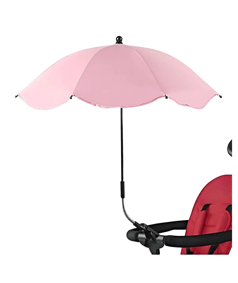 SOMBRILLA PARA COCHECITO DE BEBE  PORTATIL UV ROSA - 4