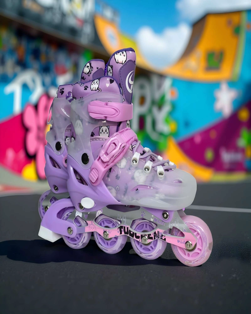 PATINES LINEAL CON LUCES Y KIT TALLA S 31-34 LILA2 - 3