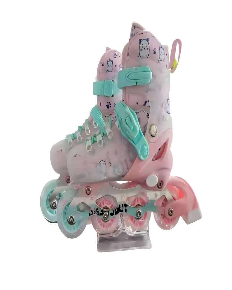 PATINES LINEAL CON LUCES Y KIT TALLA S 31-34 ROSA2 - 2